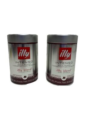 2x-Illy Espresso Dark Roast Ground Coffee - 8.8oz- 2/2027-